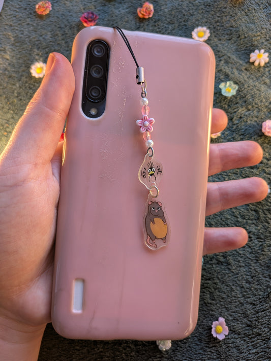 Mouse & Bird phone charm