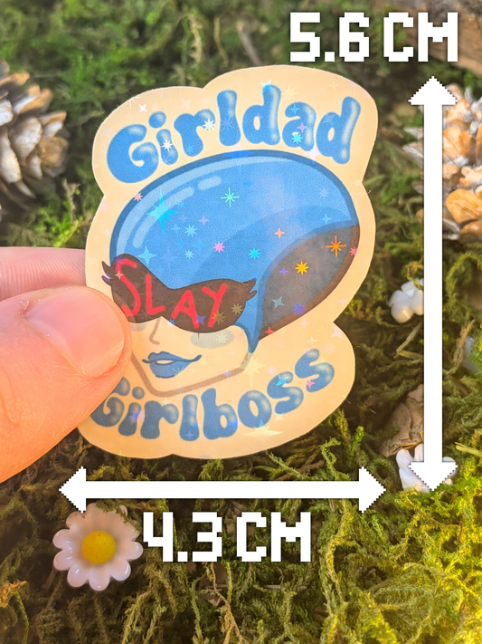 Girlboss queen holo sticker