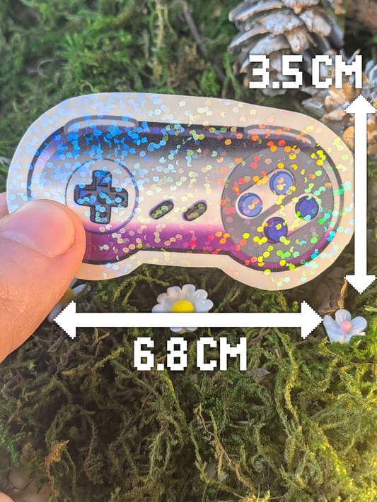 LGBT+ asexual SNES holo sticker