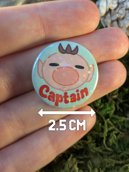 Brave Captain 25mm pin badge