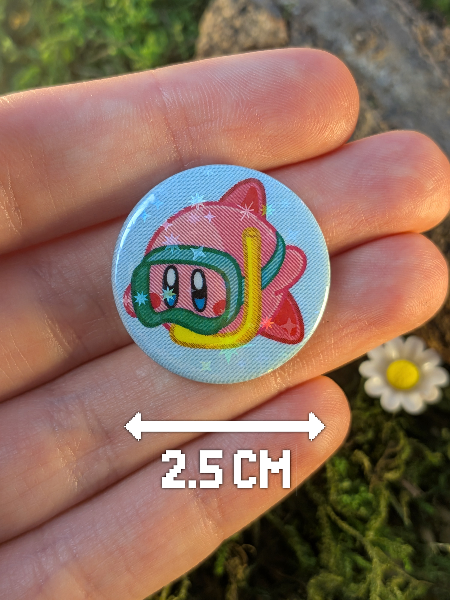 "Swimming fast" 25mm pin badge