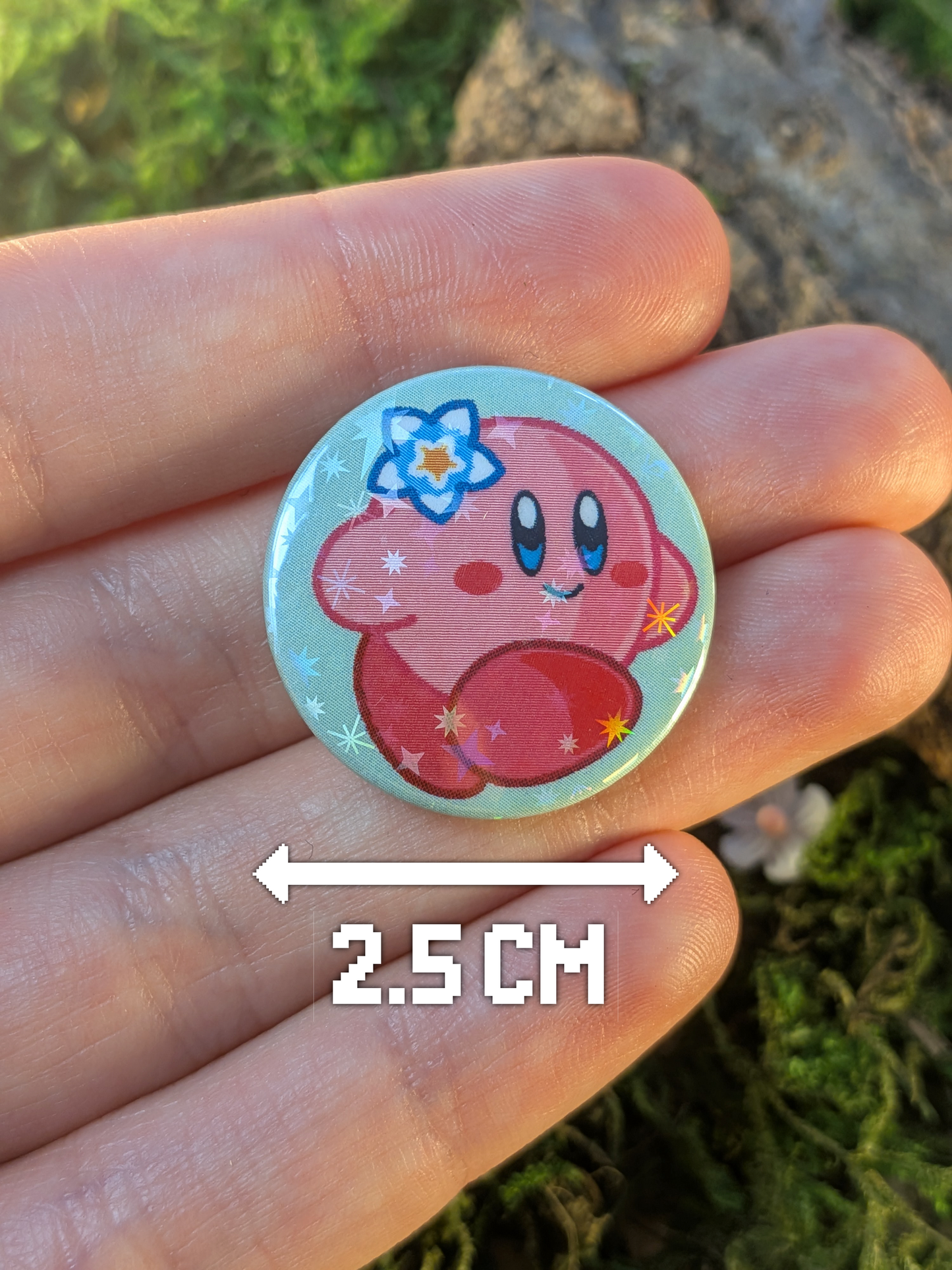 Just a lil flower guy 25mm pin badge