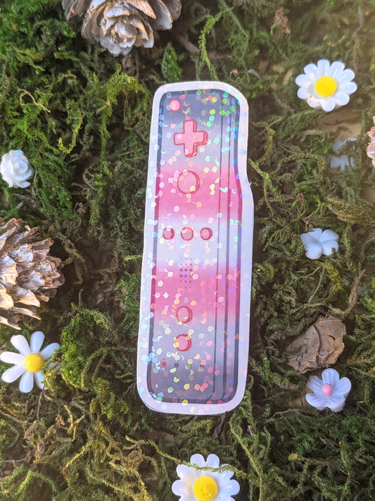 LGBT+ demigirl wiimote holo sticker