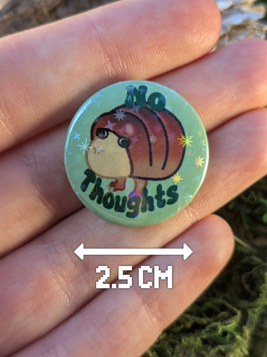 Head empty 25mm pin badge