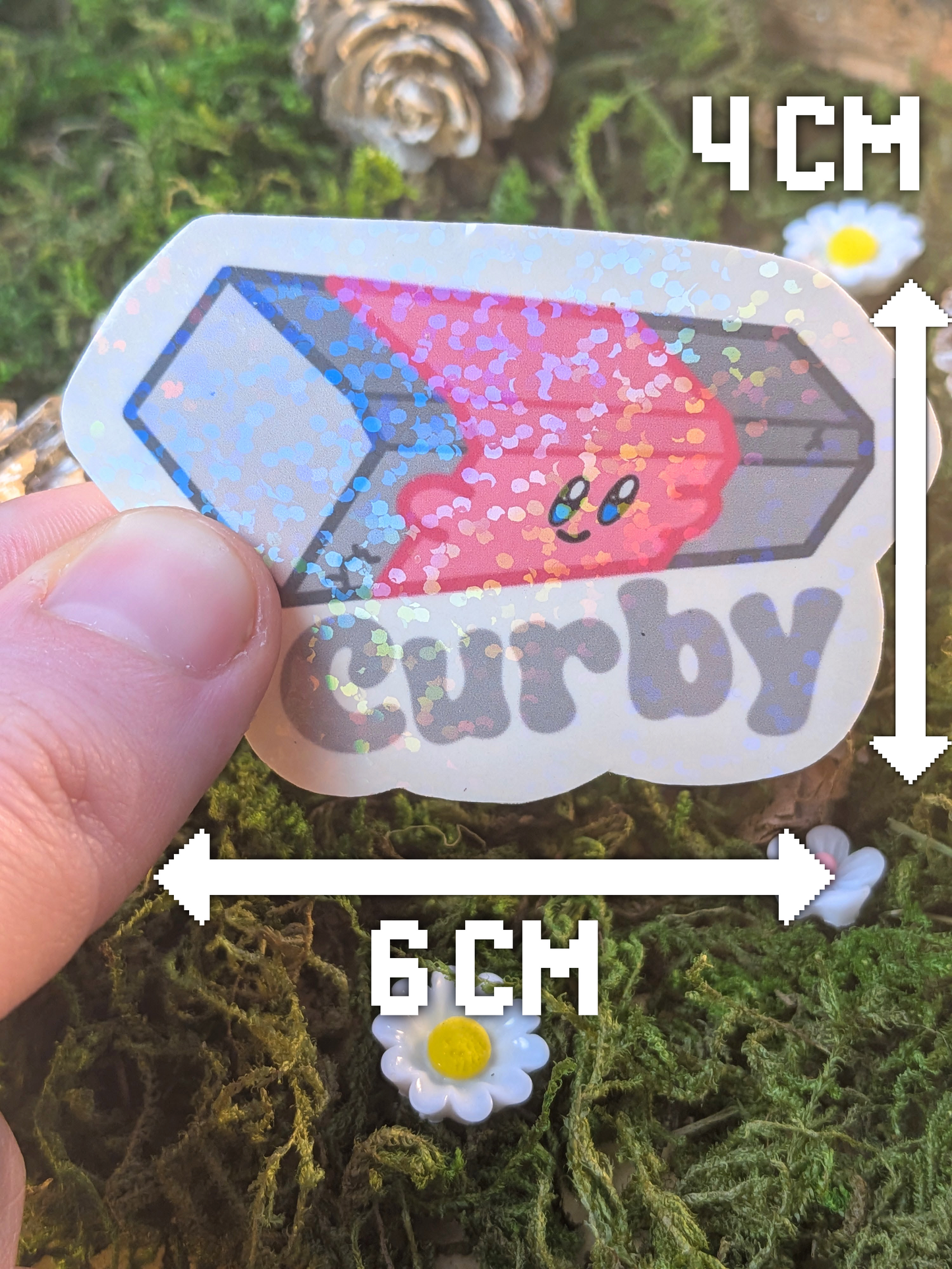 Curb stone holo sticker