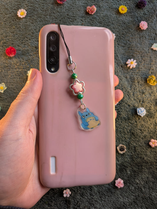 Totoro shrink plastic beaded phone charm