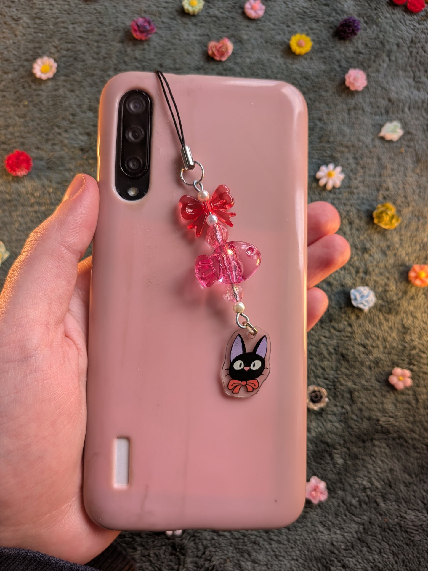 Jiji shrink plastic beaded phone charm