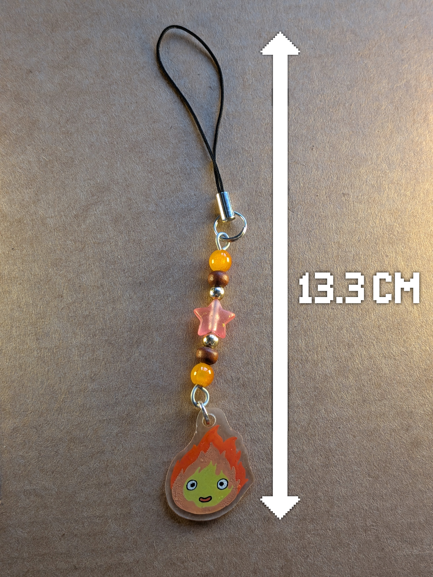 Calcifer phone charm