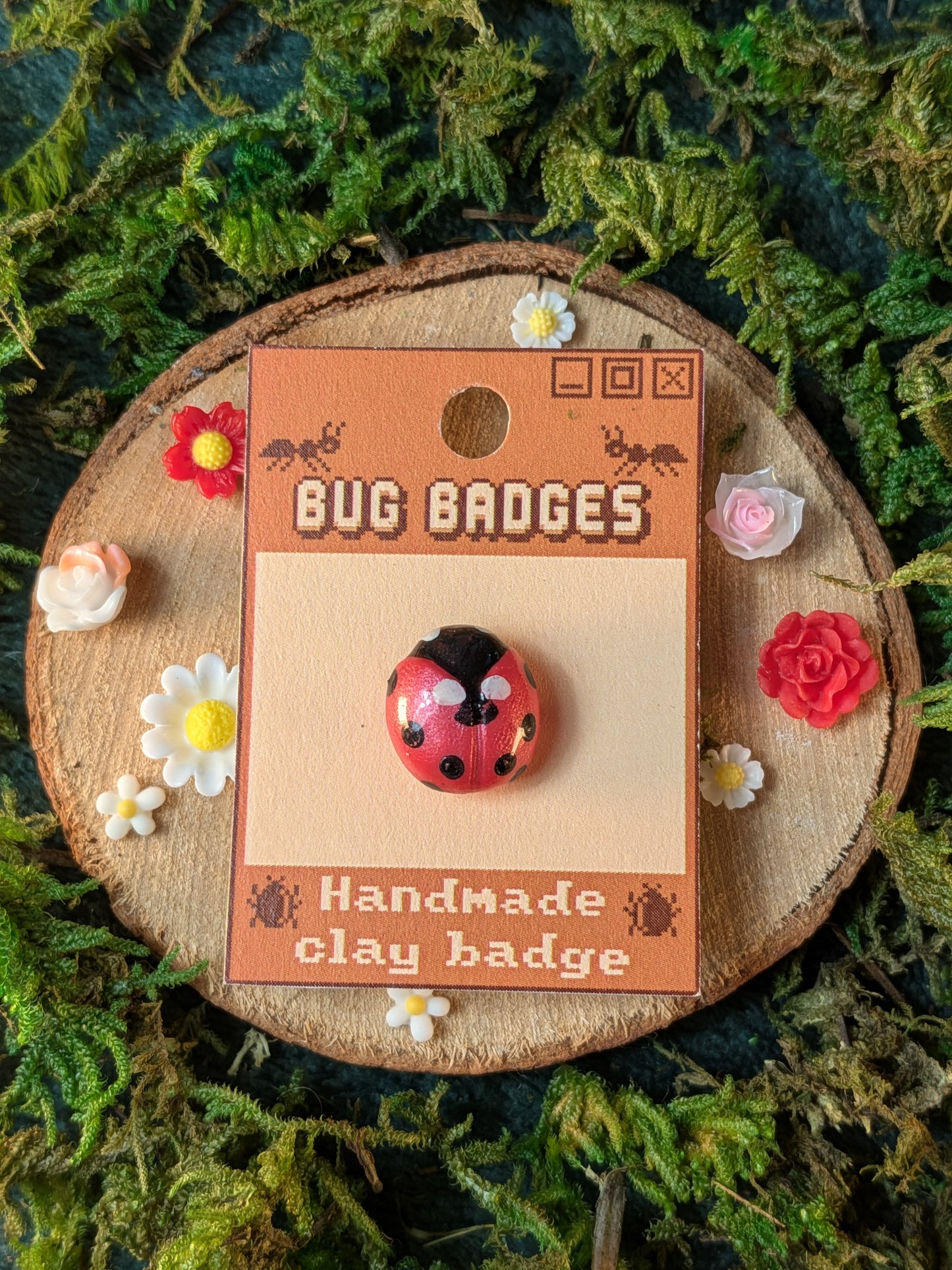 Ladybird pin badge