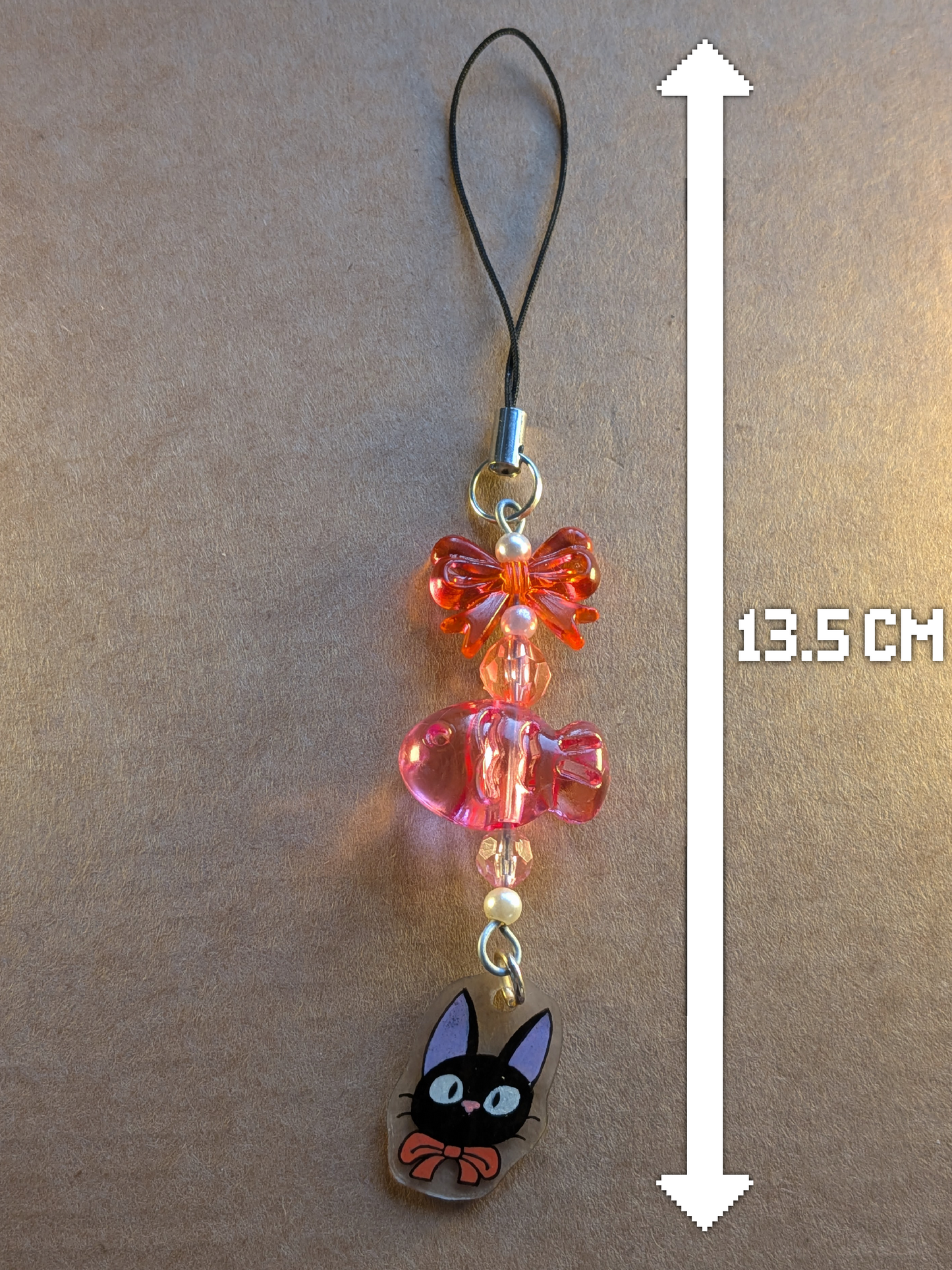 Jiji shrink plastic beaded phone charm