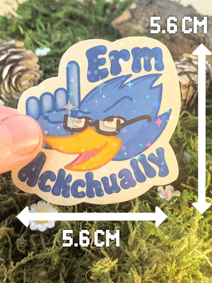 Erm Ackchually holo sticker