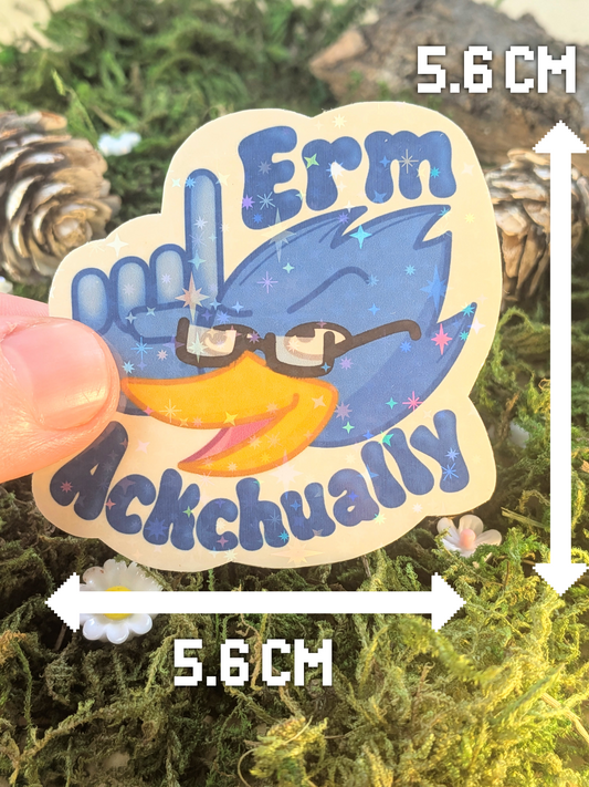 Erm Ackchually holo sticker