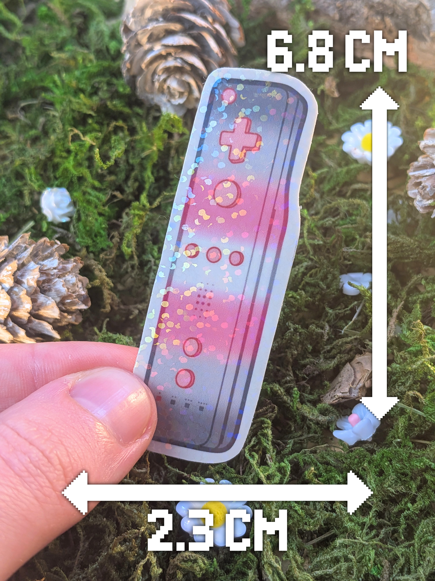 LGBT+ demigirl wiimote holo sticker