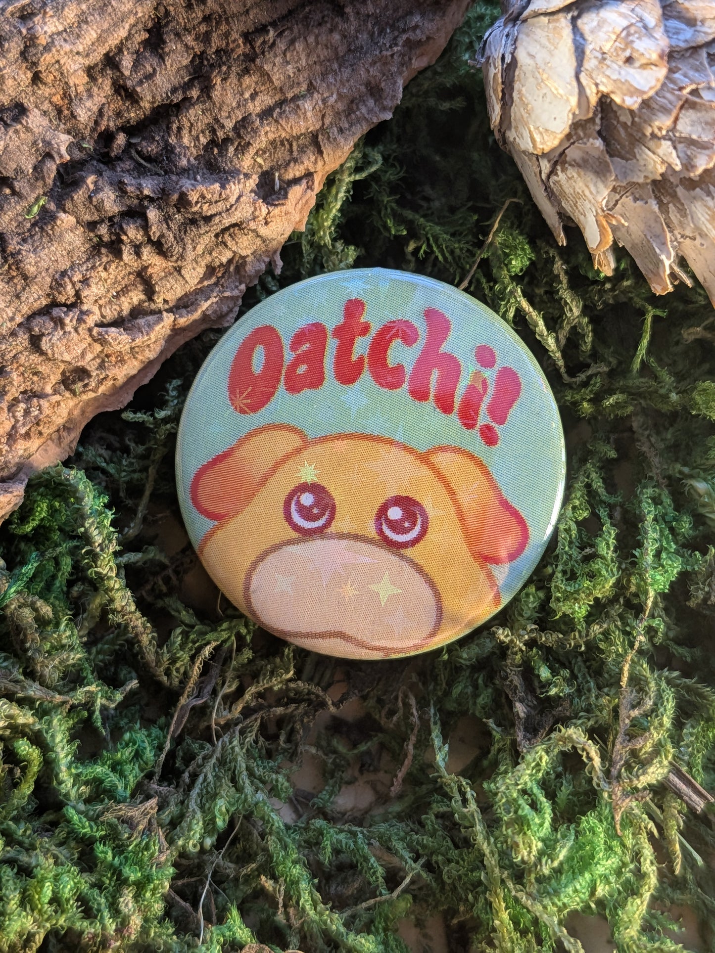 "Oatchi!" 25mm pin badge