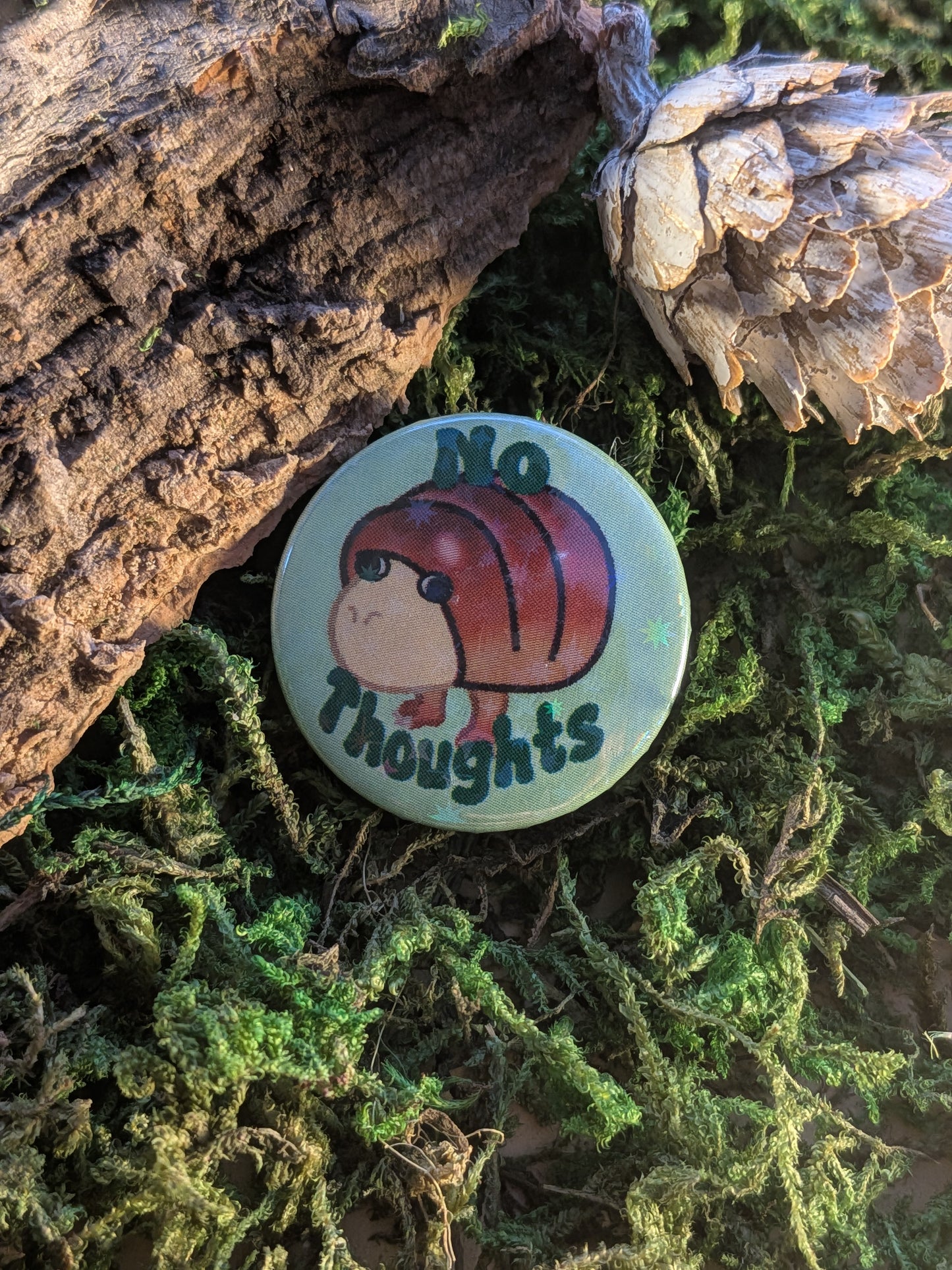 Head empty 25mm pin badge