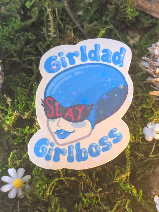 Girlboss queen holo sticker
