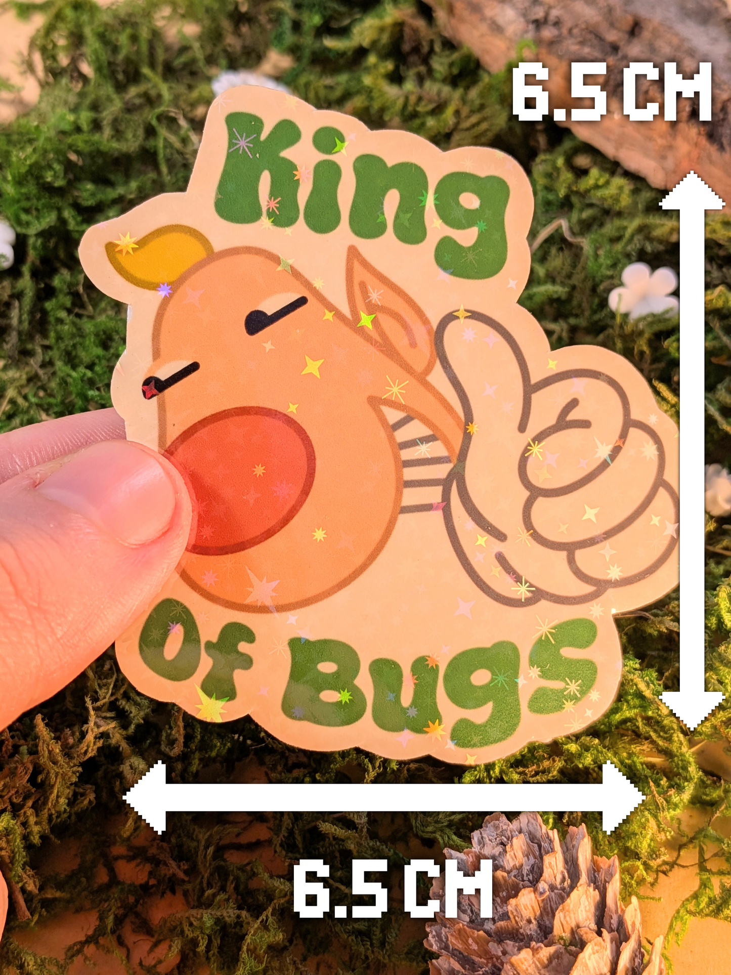 King of Bugs holo sticker
