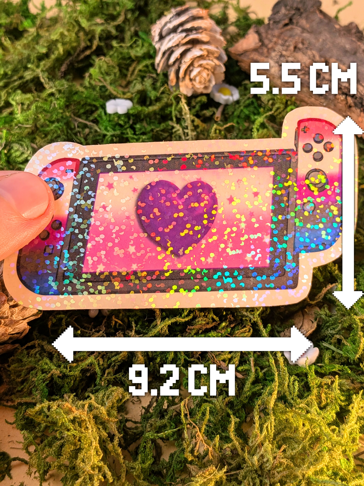 LGBT+ genderfluid switch holo sticker