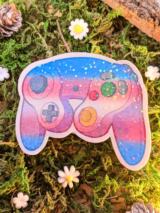 LGBT+ transgender GameCube holo sticker