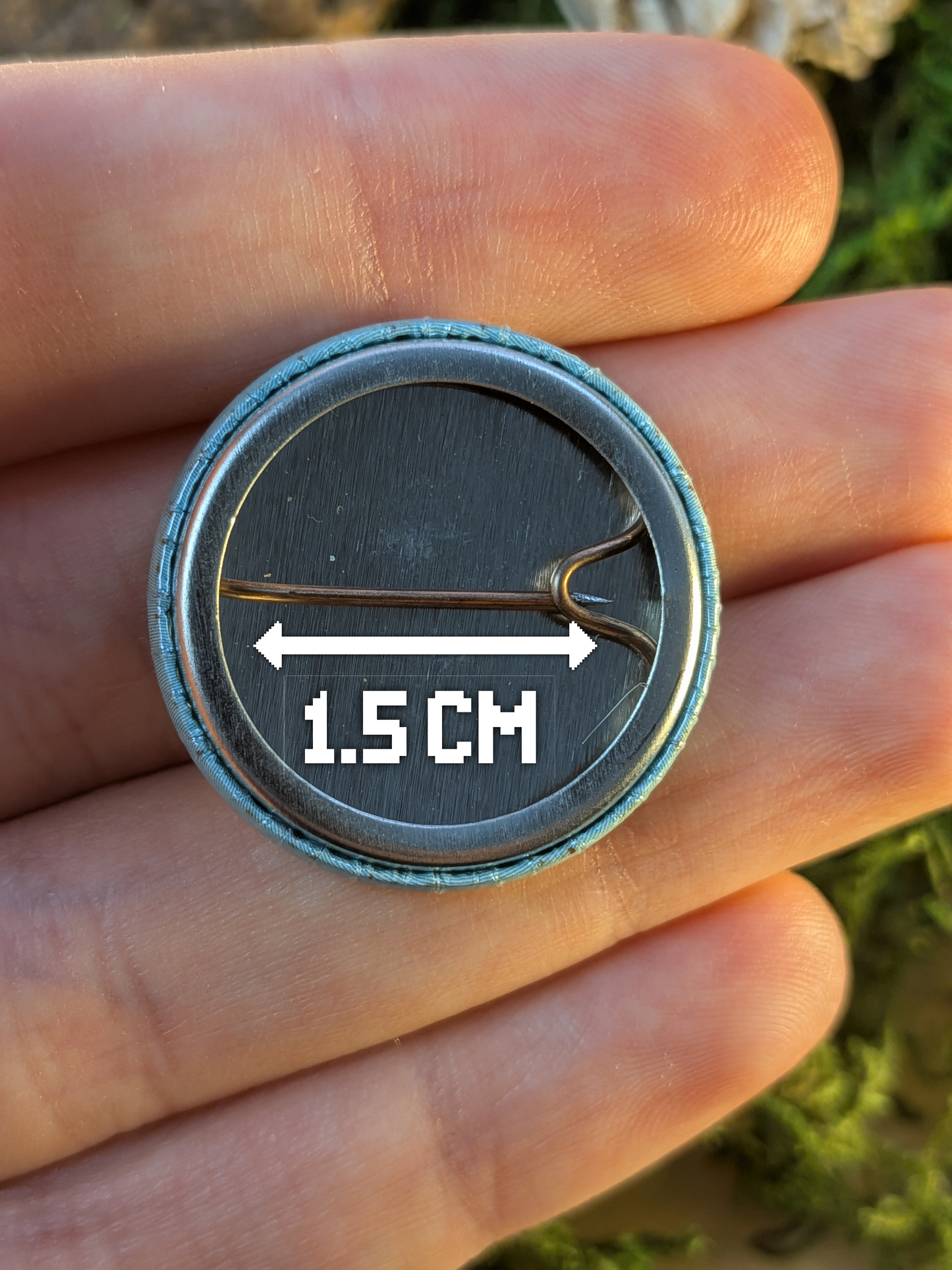 "Moss!" 25mm pin badge