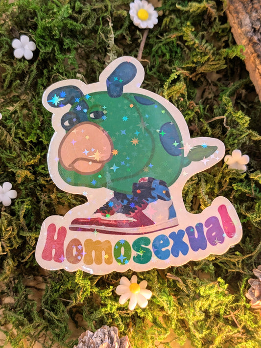 Homosexual Moss holo sticker