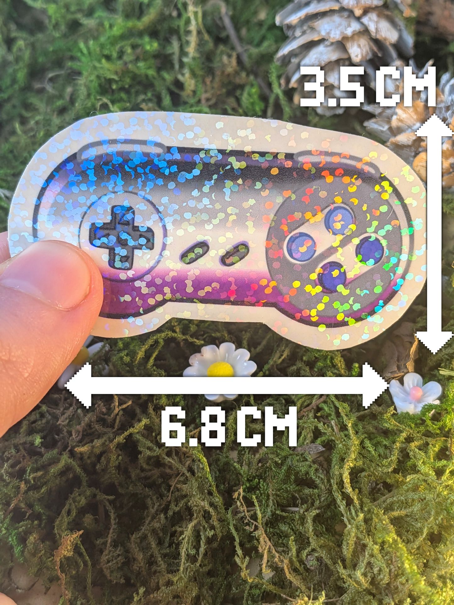 LGBT+ asexual SNES holo sticker