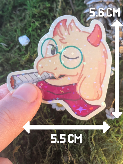 Ralsei's recreational holo sticker