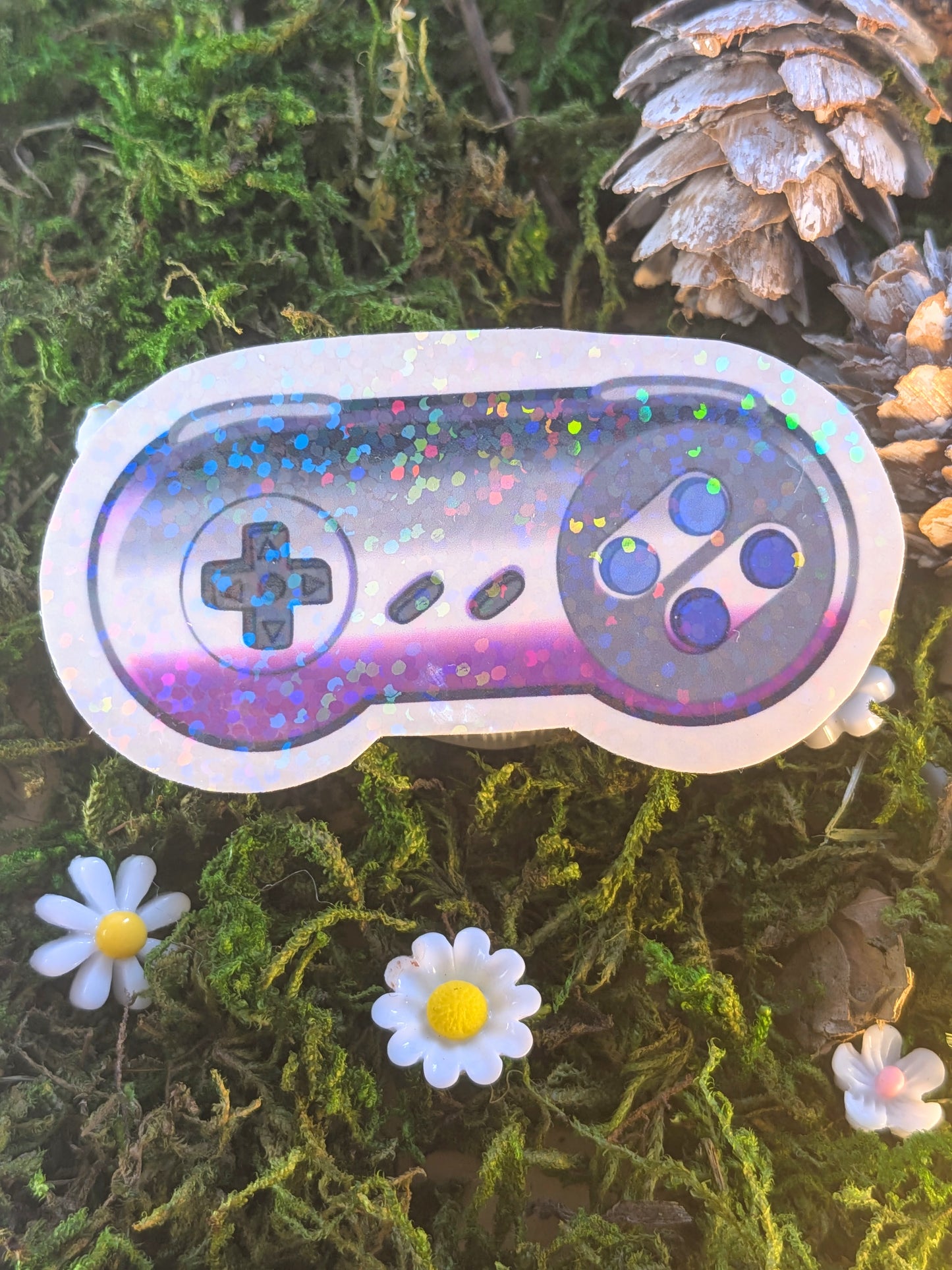 LGBT+ asexual SNES holo sticker