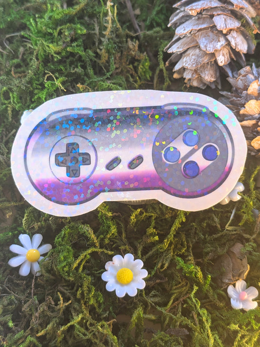 LGBT+ asexual SNES holo sticker