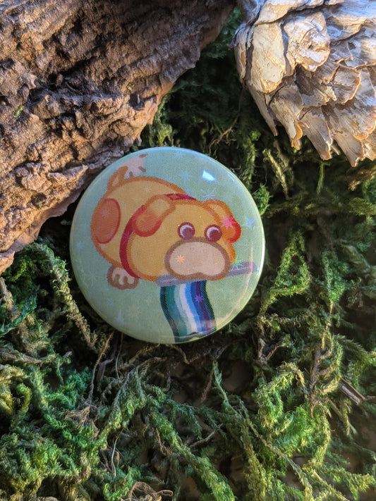 Proud pup gay flag 25mm pin badge