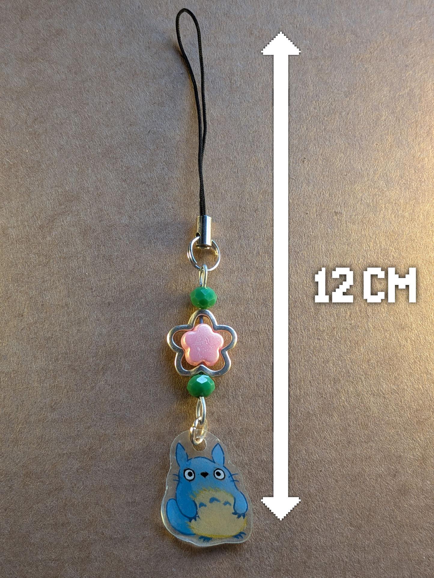 Totoro shrink plastic beaded phone charm