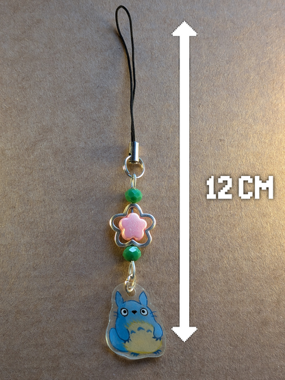 Totoro shrink plastic beaded phone charm