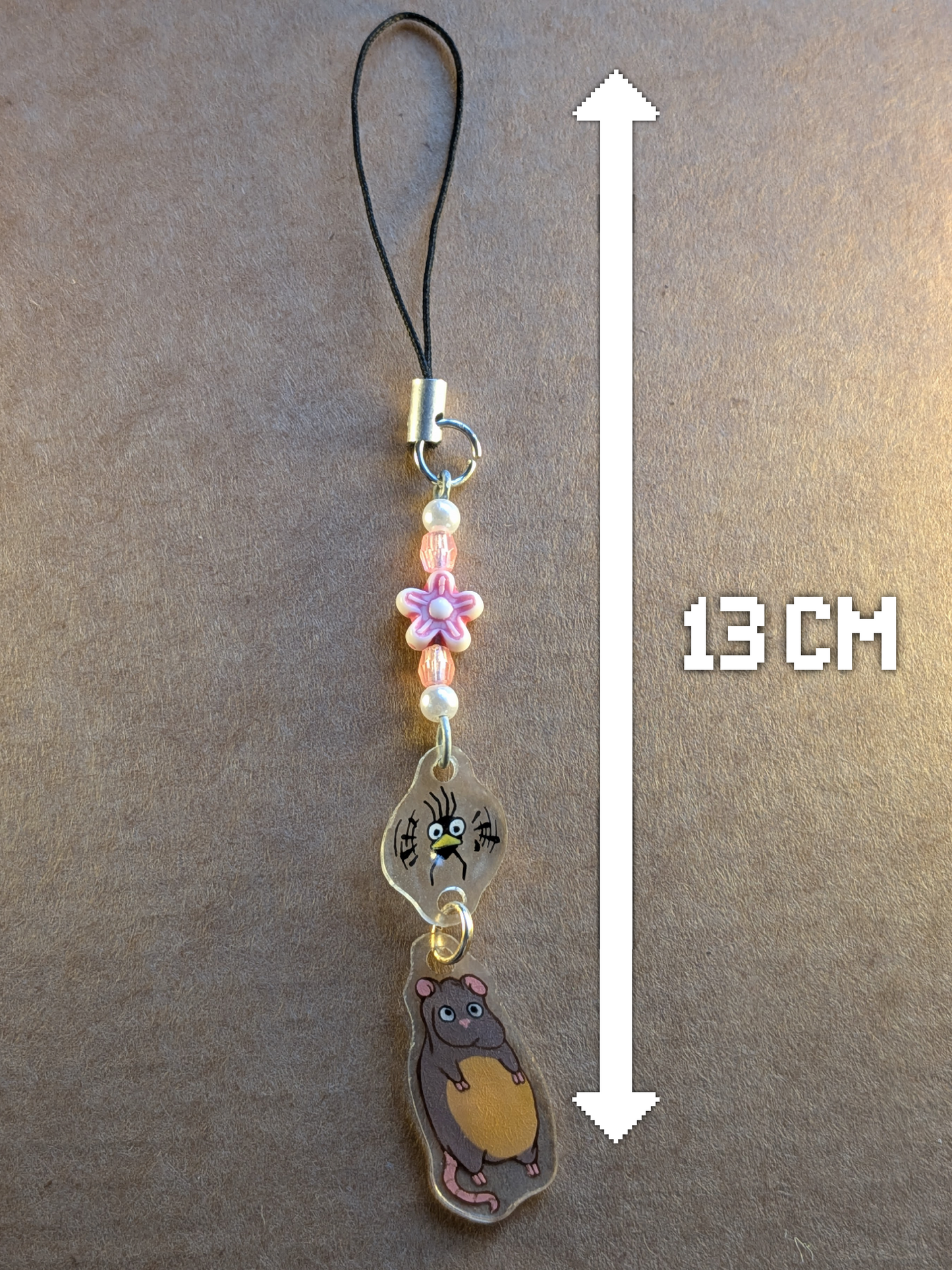 Mouse & Bird phone charm