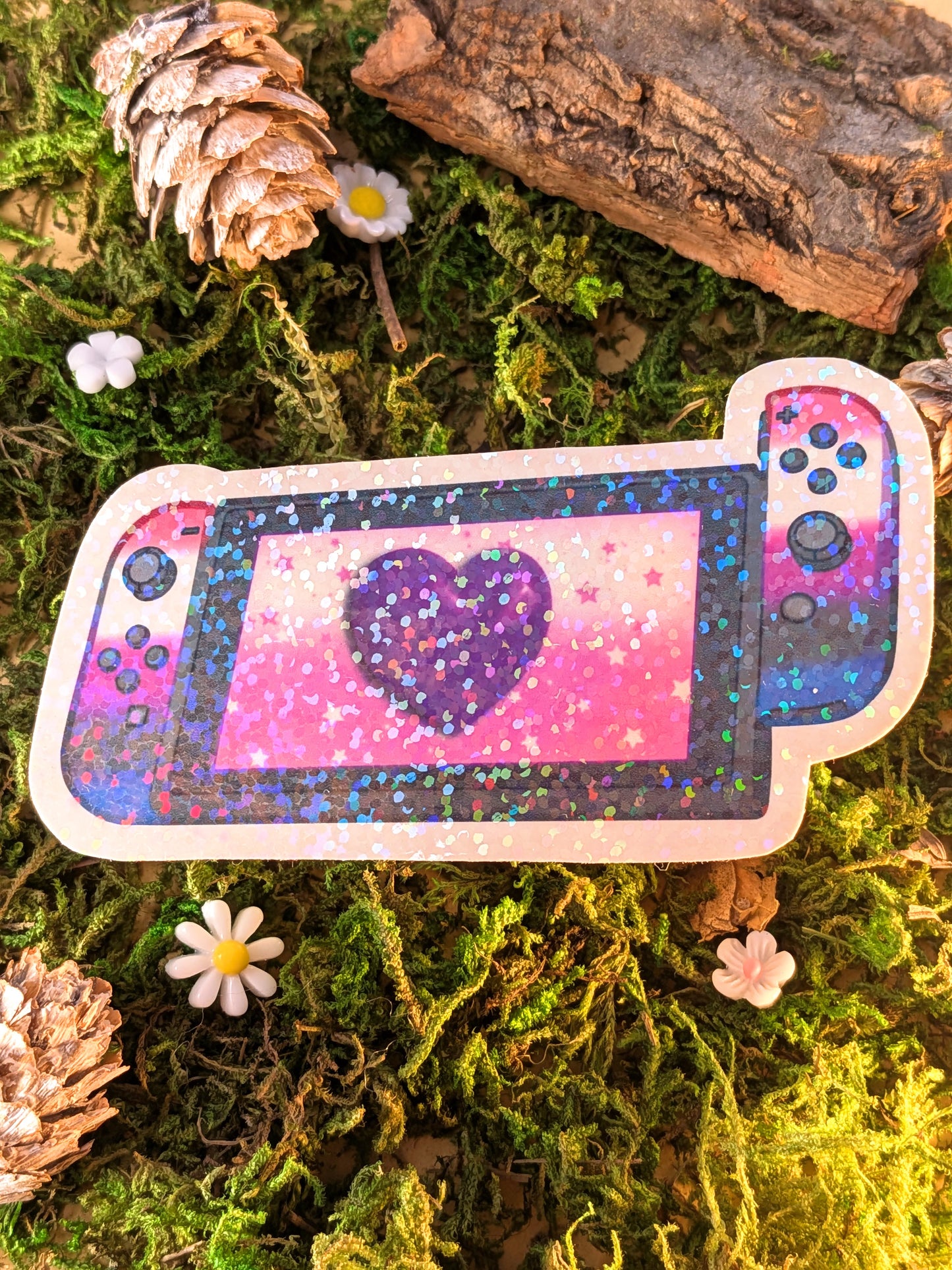 LGBT+ genderfluid switch holo sticker