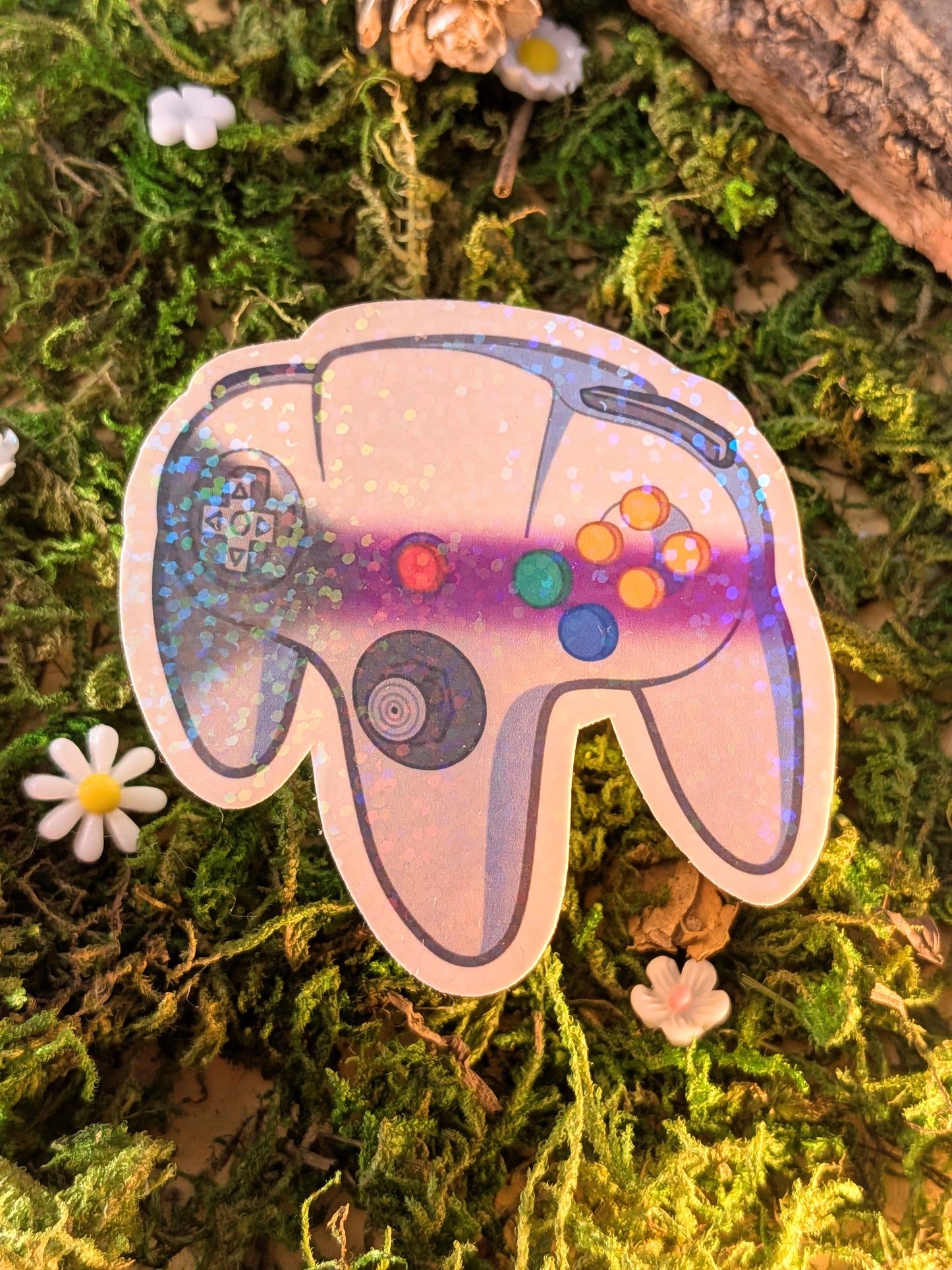 LGBT+ demisexual N64 holo sticker